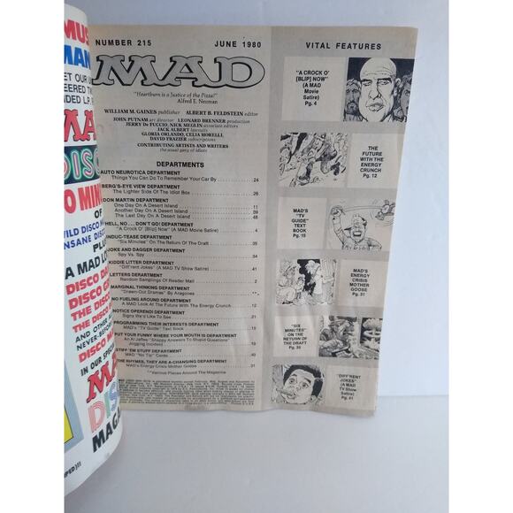 MAD Magazine #215 June 1980 Comic Book Magazine 16 Minutes Different Strokes - Picture 2 of 5